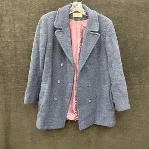Pendleton Peacoat Jacket Double Breasted Wool VINTAGE - Blue - Size 12